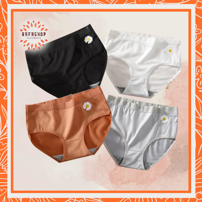 UNDR109 CD Bunga Daisy Celana Dalam Import Lucu Motif Celana Dalam Wanita
