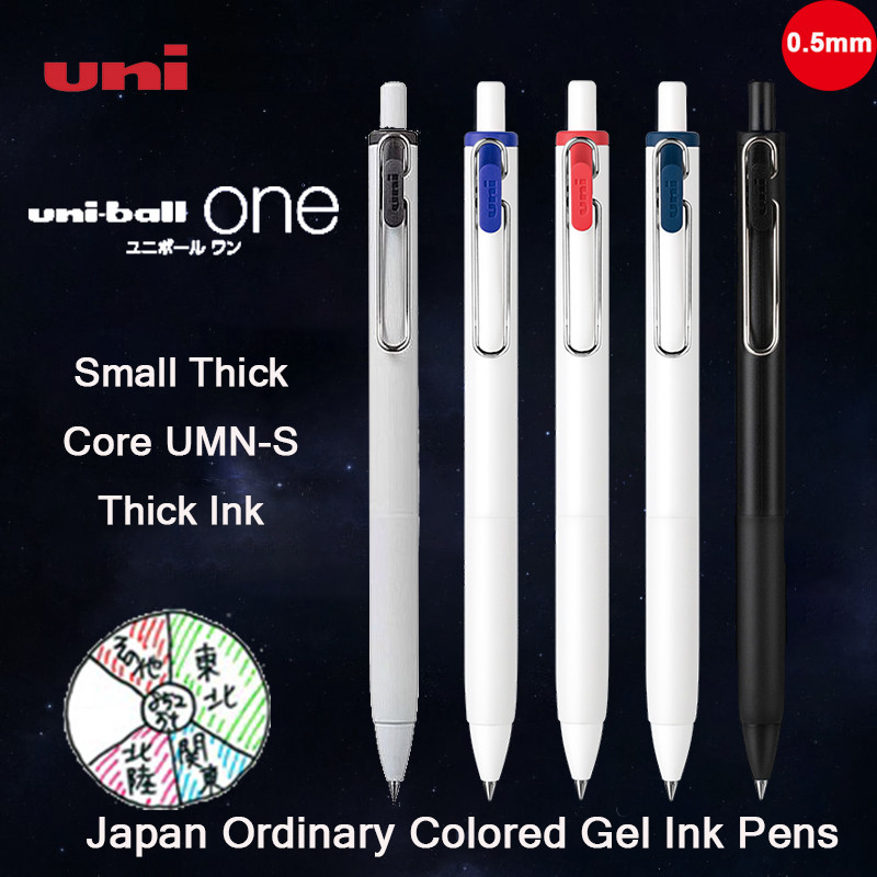 

Uni Ball One Gel Pen UMN-S 0.5mm Thick Colorful Ink Handwriting Marking Pens, Japanese Stationery Awards canetinhas para colorir