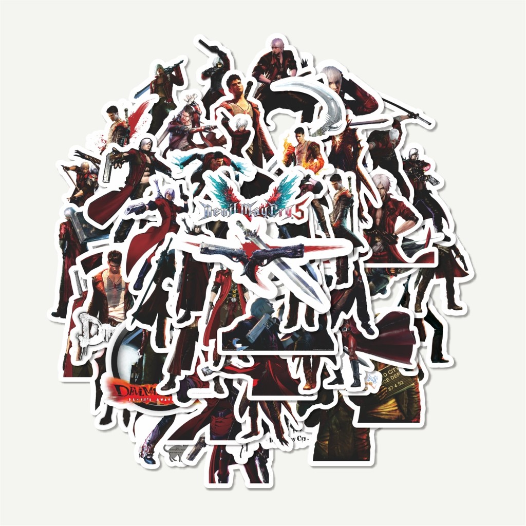 

Sticker Pack Stiker Video Game Series Devil May Cry Character Dante | Sticker TUMBLR | Stiker LAPTOP KOPER HELM