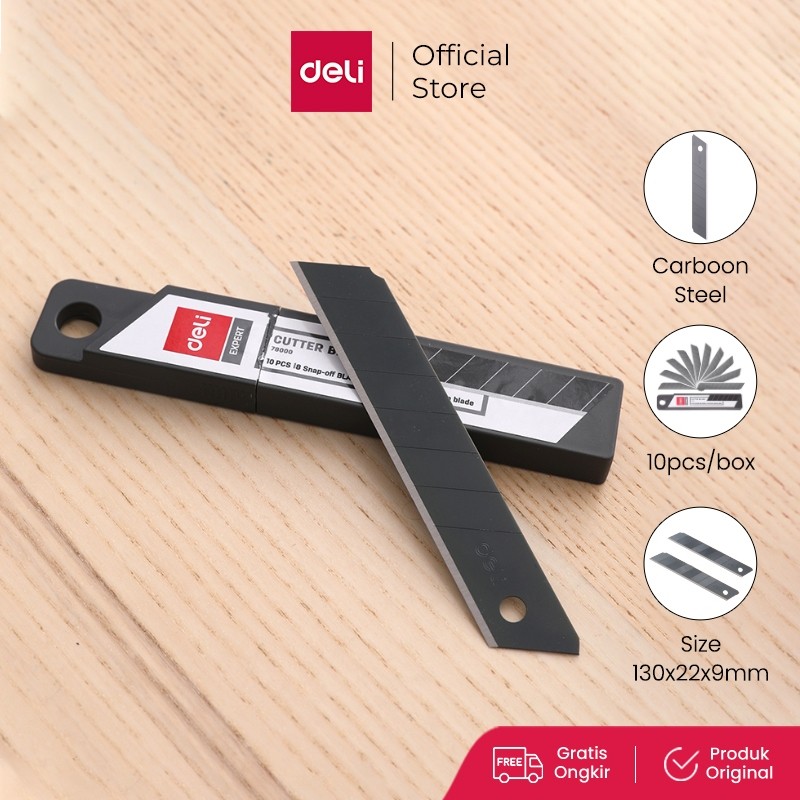 

Deli Isi Ulang Pisau Cutter Ukuran Besar profesional ujung pisau kinerja potong lebih baik E78000