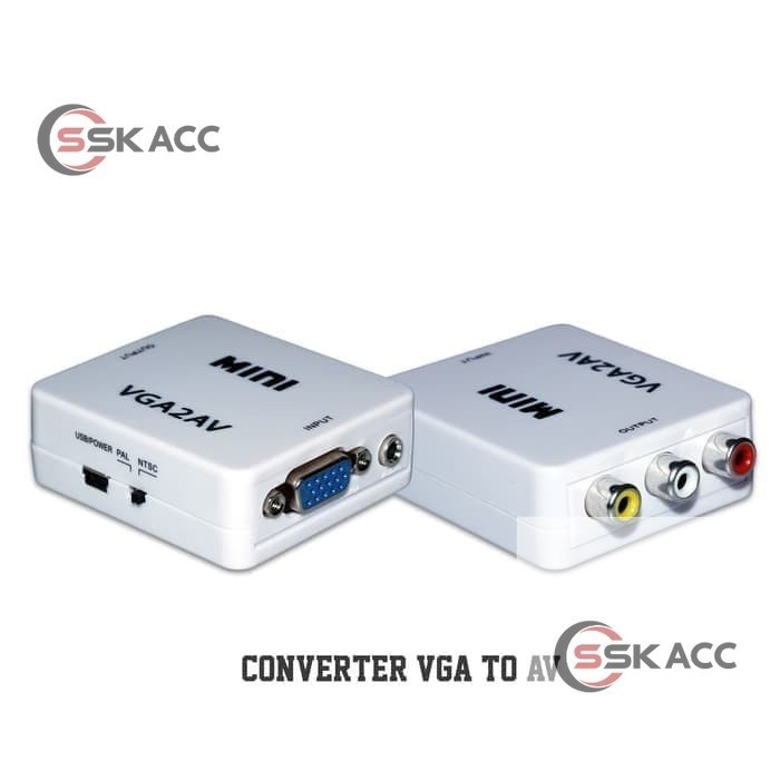 CONVERTER VGA TO AV - KONEKTOR ADAPTER VGA TO RCA