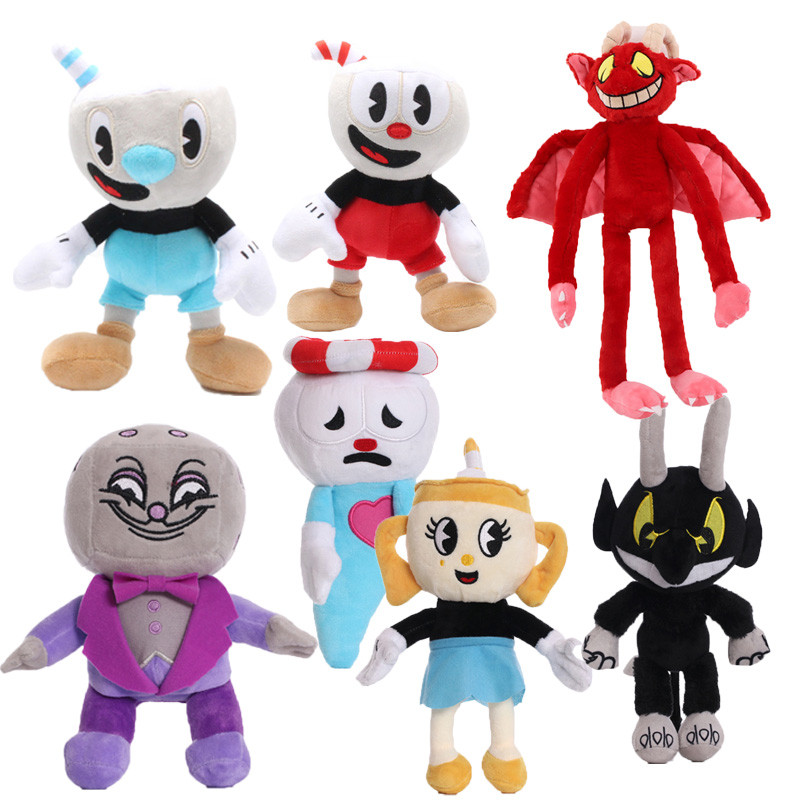 Game Cuphead Plush Toys  Doll Cuphead Secreto Angel Plush Toy  Cartoon Soft Mugman Stuffed Plushie T