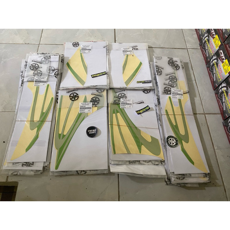 Stiker Striping Body Ninja Rr Old hijau 2008 Stiker Fairing Ninja Rr Old Hijau Original Kawasaki 570