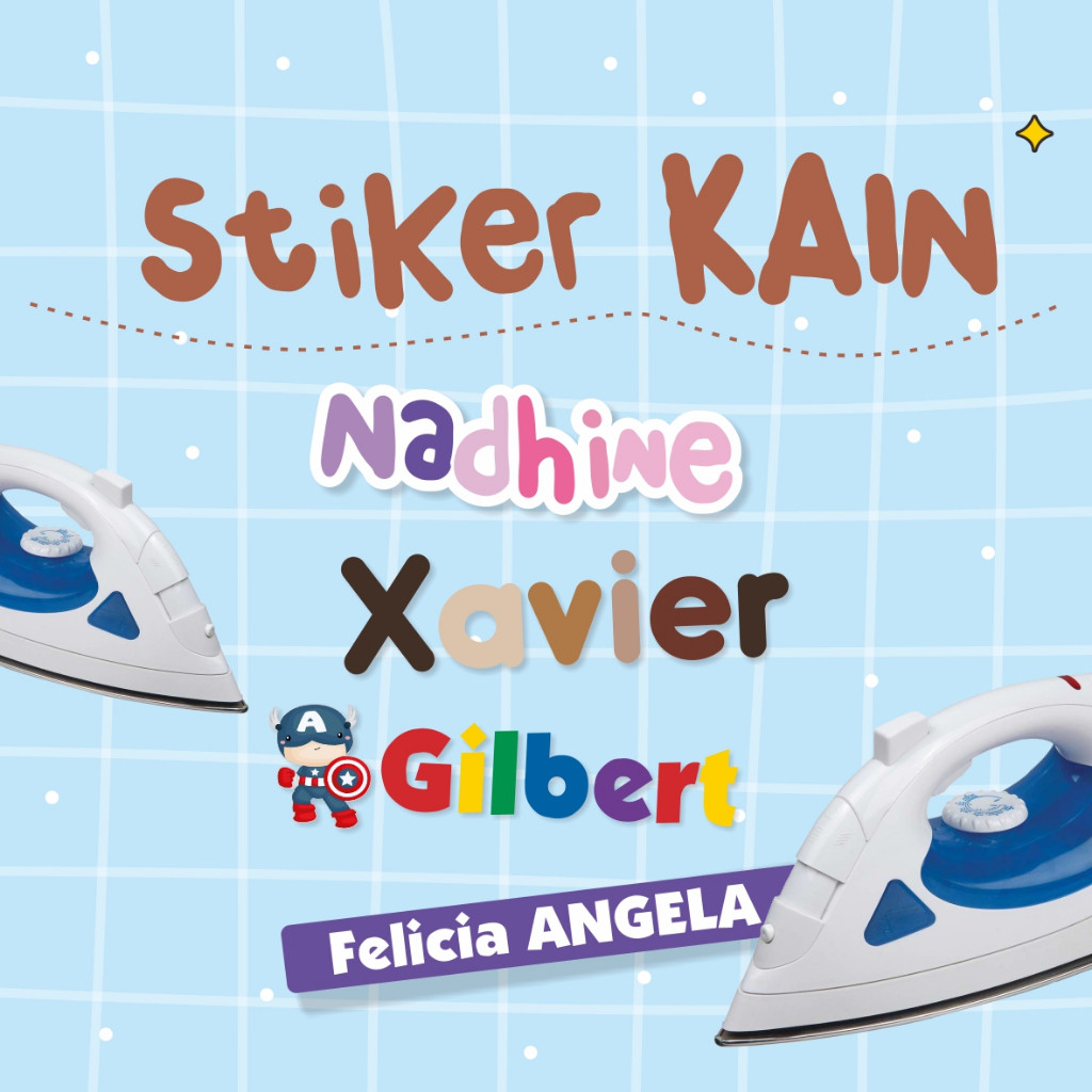 

Stiker Kain Setrika Label Nama Baju Viral