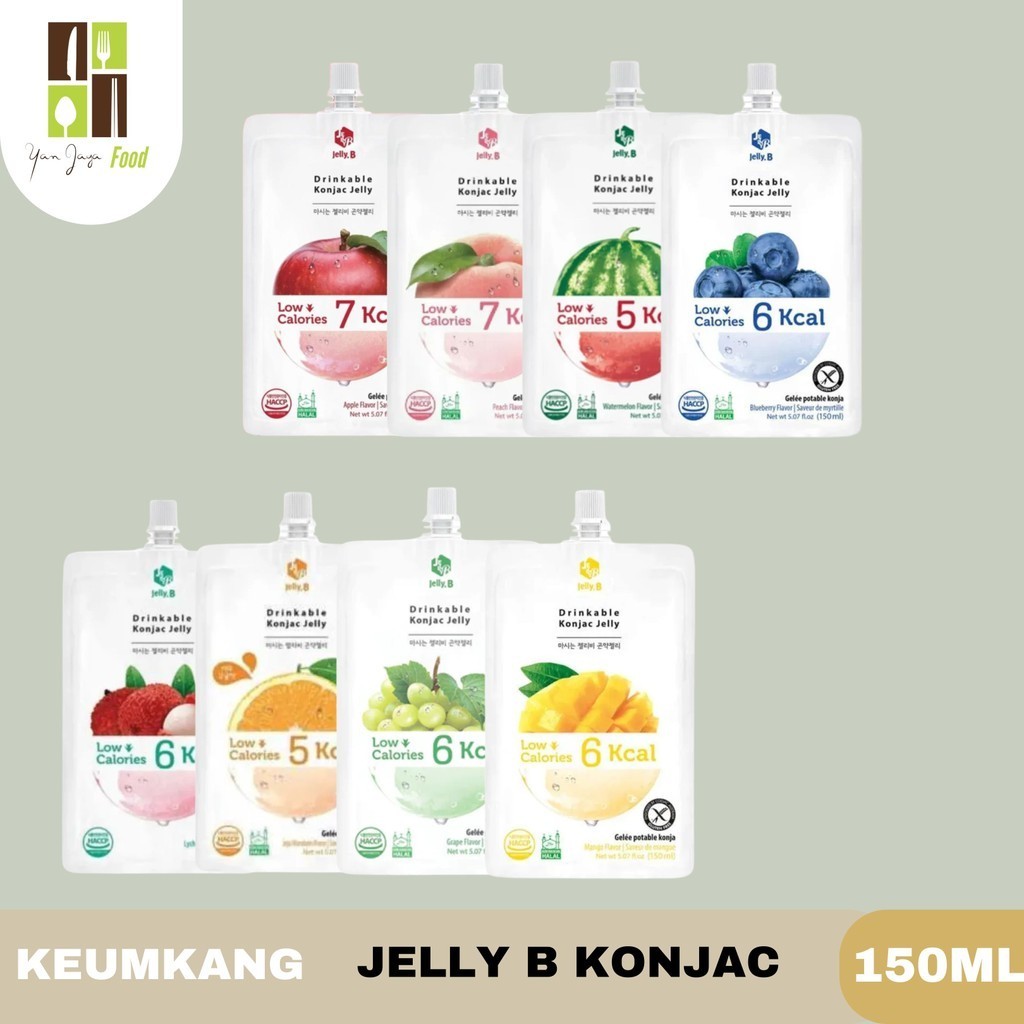 

Keumkang Jelly B Konjac -150ml / Minuman Jelly Rendah Kalori Rasa Apple / Peach / Watermelon / Blueberry / Lychee / Jeju Mandarin / Green Grape / Mango