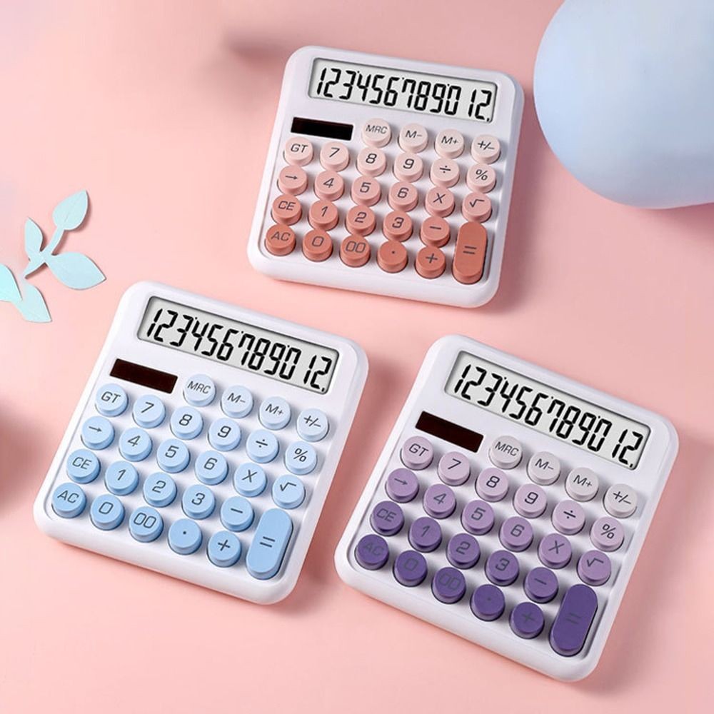 

Solar Standard Function Calculator 12-Digit Multifunction Math Calculator Desk Accessories School Office Supplies