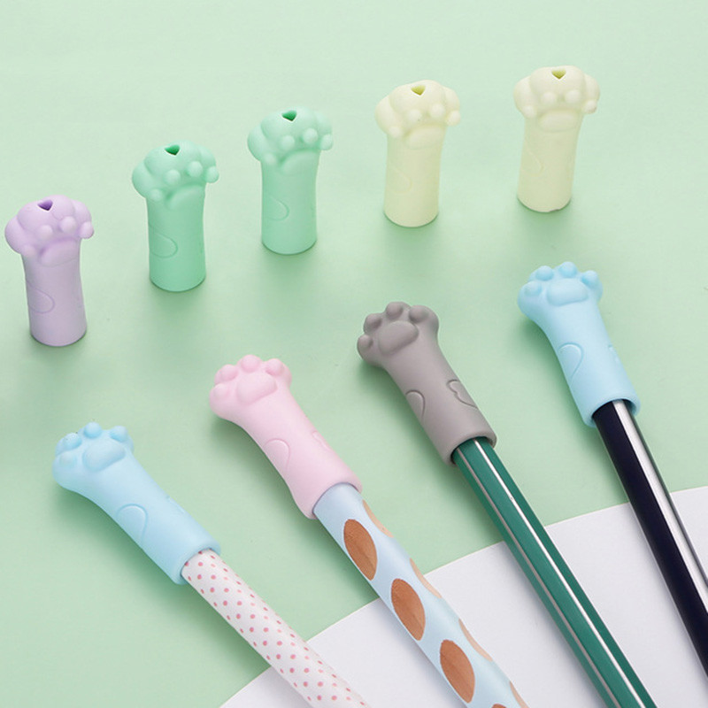 

Cute cat claw pen cap eraser pencil cap pen extension soft PVC adapts to various shapes of pencils