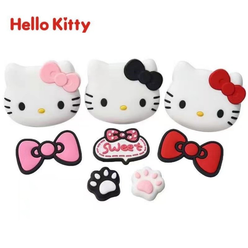

hello kitty sanrio cute clogs accessories 3d three-dimensional diy accessories decorative mobile phone case patch soft glueanime