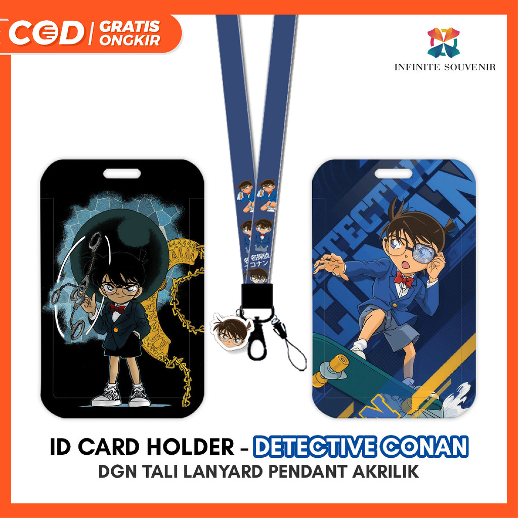 

[N003] Detective Conan / Name Tag ID Card Holder Conan dengan Tali Lanyard Pendant Akrilik
