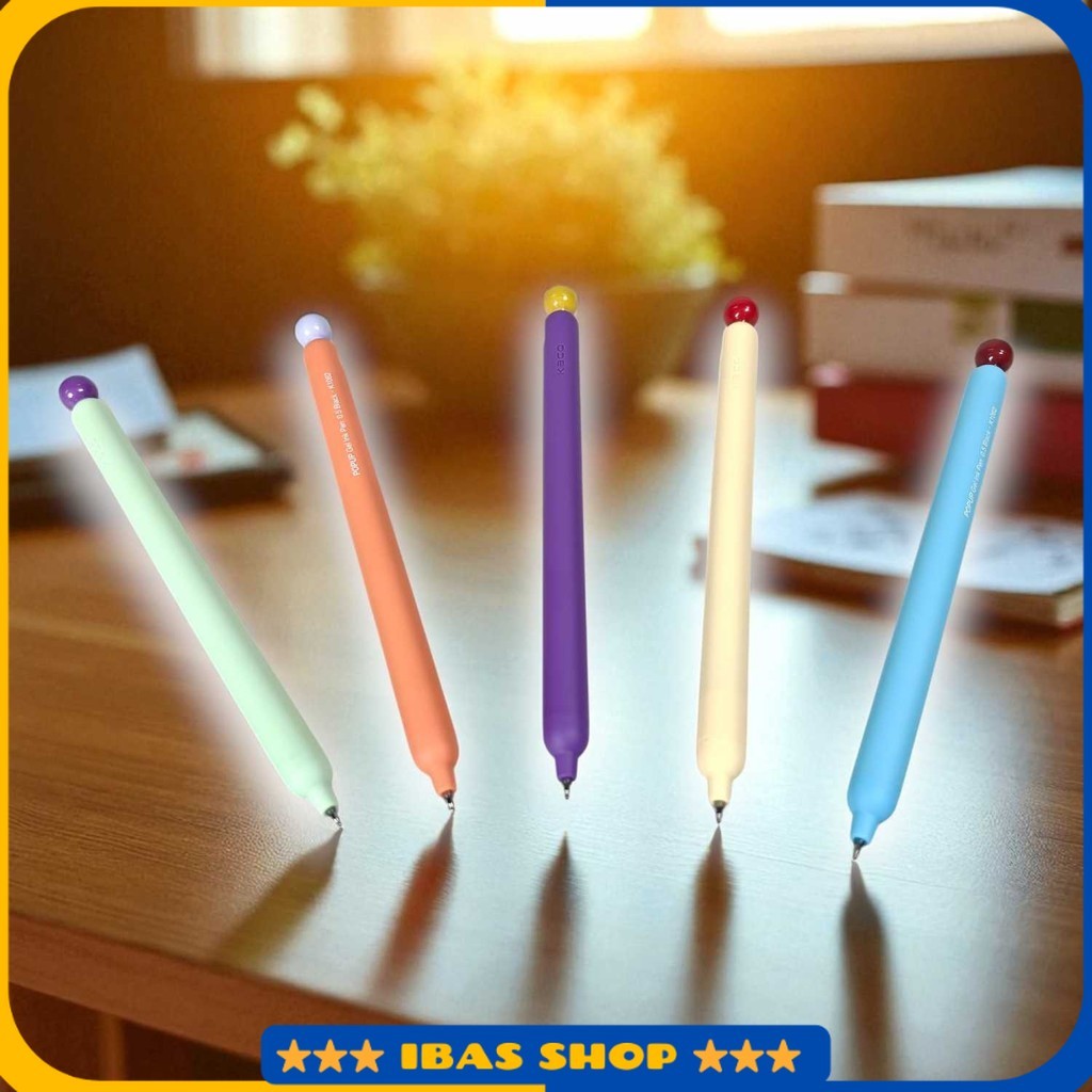 

Kaco Popup Pena Pulpen Gel Quick Dry Black Ink Vintage 0.5mm 5 PCS - K1062