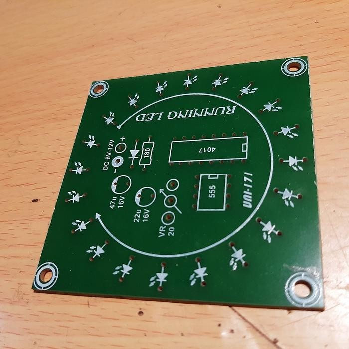 Part PCB Running 20 Led Untuk Praktek Skolah