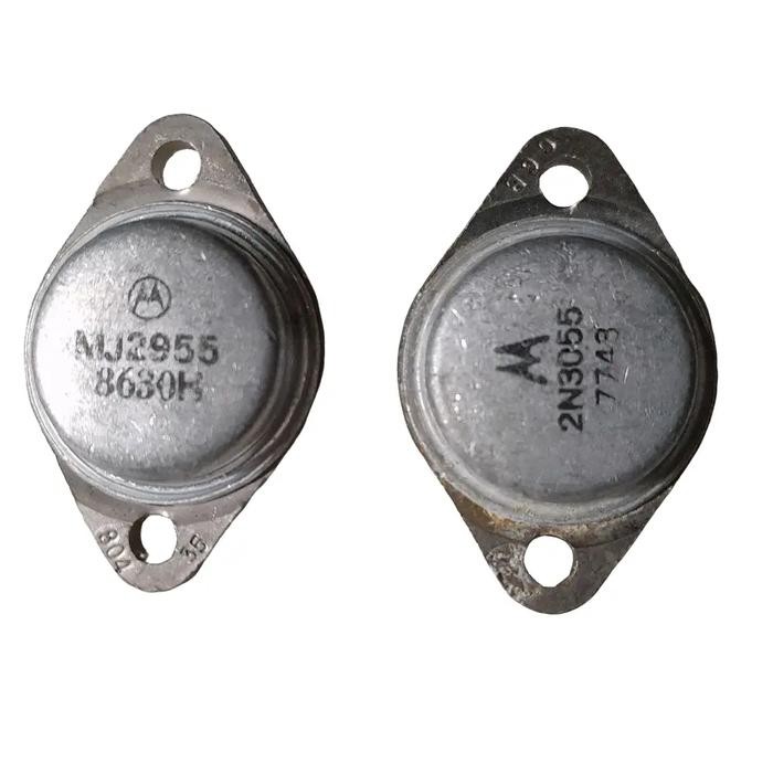 Part Transistor 2N 3055 2N3055 and MJ 2955 MJ2955 Motorola Original NOS