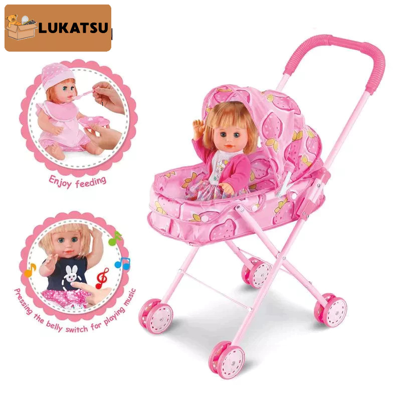 SHD_SHOP Mainan Kereta Dorong Anak Mainan Troli Boneka Anak Kereta Bayi Troli Bayi Kereta Dorong Bon