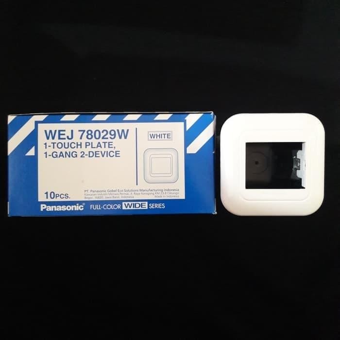 Plate 1 Gang 2 Device Panasonic WEJ 78029 W Rumah sakelar Saklar Perumahan switch lampu