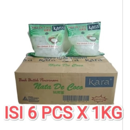 

Kara Nata De Coco Dadu Besar 1kg (isi 6) - DUS / Nataku Nata De Coco Dadu Kecil 1kg (isi 6) - DUS