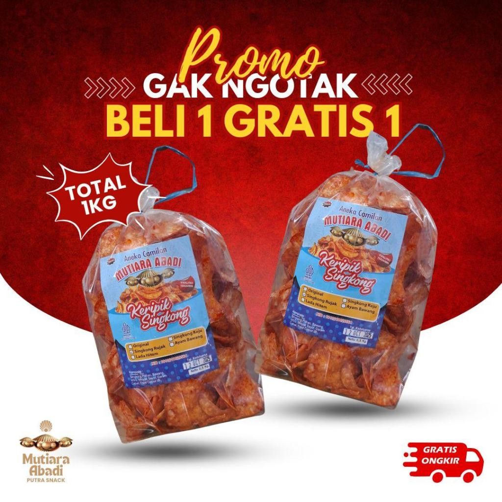 

Promo Mix Rasa Keripik Singkong Bumbu Rujak dan Lada Hitam Total 1KG