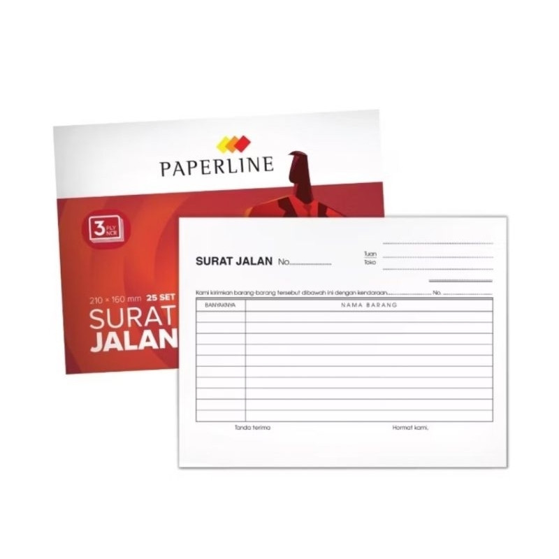 

Paperline Buku Nota Surat Jalan Besar 3 ply 160 x 210 mm Rangkap 3 - MY