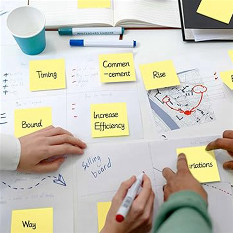 

16 Books With A Total Of 1,600 Sticky Notes Yellow Memo Notes Office Reminder Note Paper