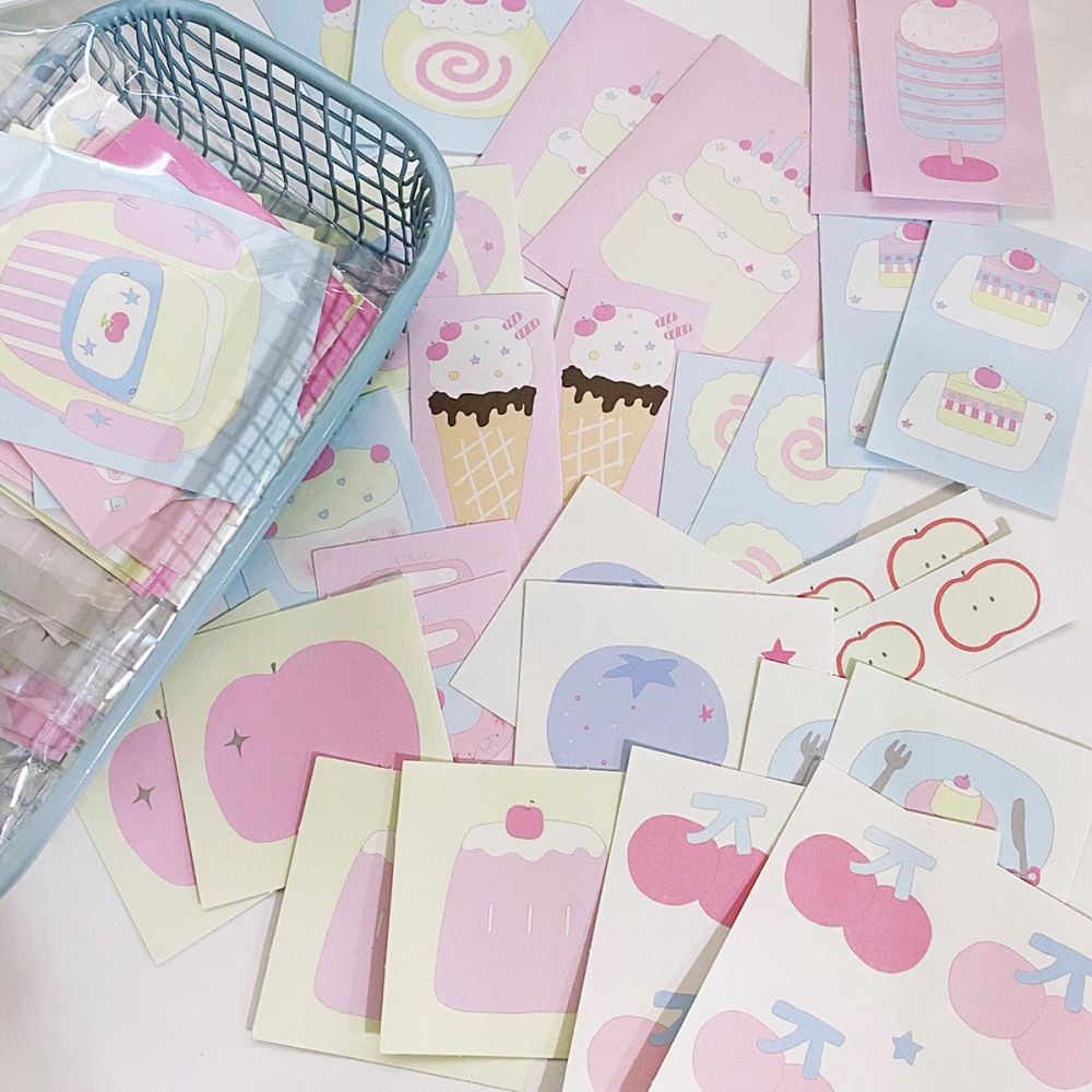 

30Pc Stationery Journal Planner Sketchbook Stickers Aesthetic Cute Korean Deco Sicker for Scrapbook Stationery Diary Decoration