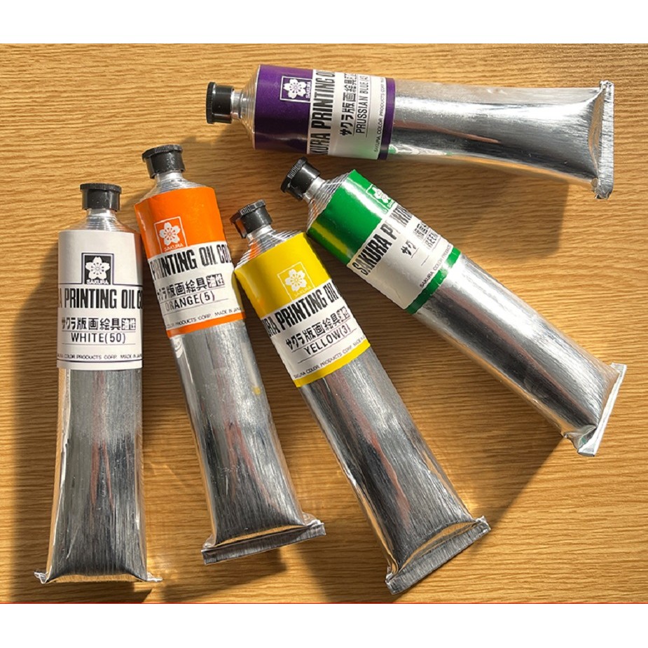 

Japan original SAKURA printing oil color tube 100ml Professional oil-based printing ink acrylic pigment
