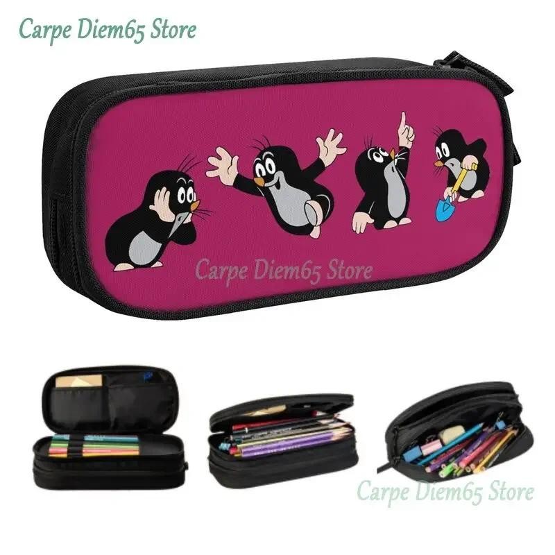 

Kawaii Funny Mole Pencil Cases for Girls Boys Custom Cartoon Krtek Little Maulwurf Large Storage Pen Box Bag Stationery