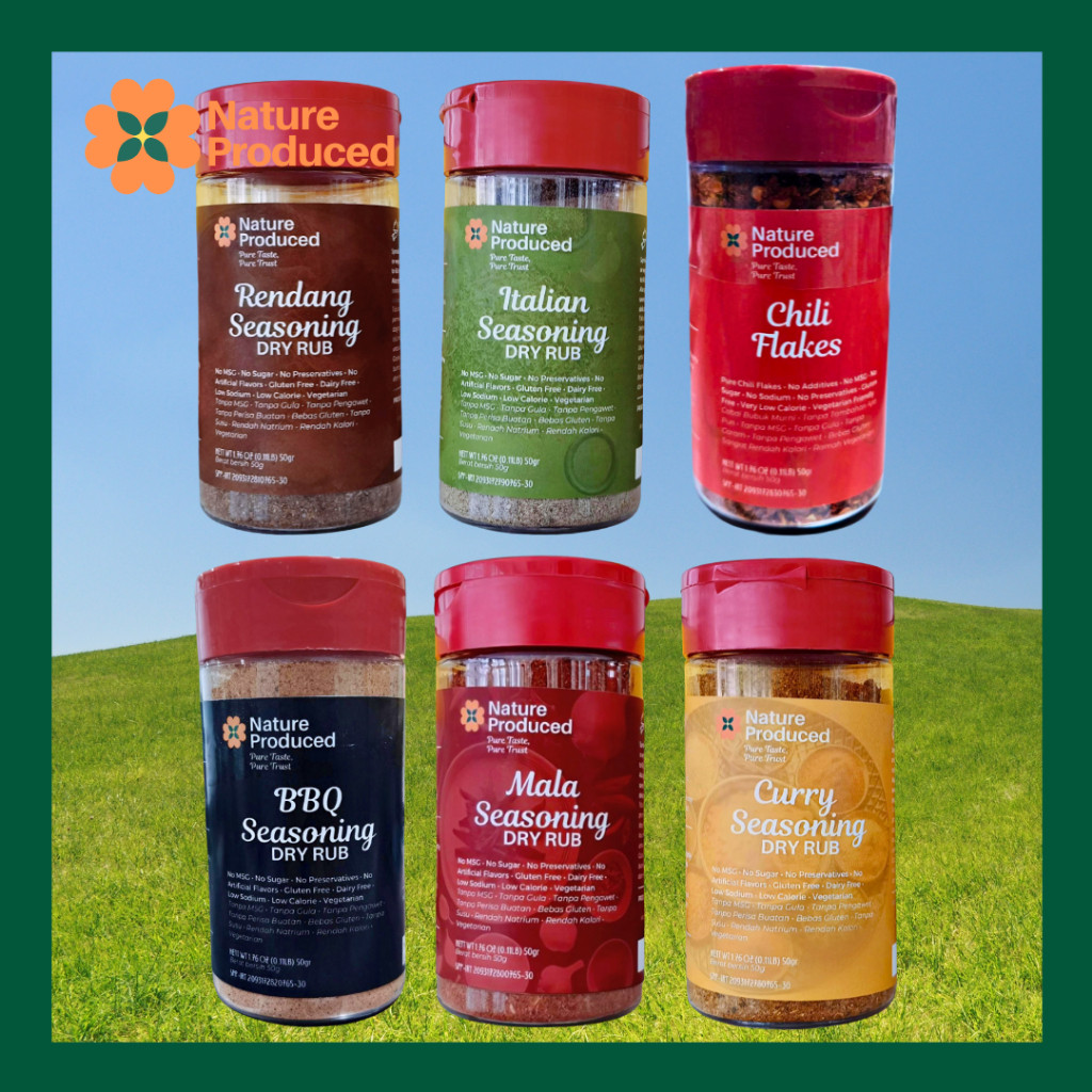 

[Nature Produced] Seasoning Dry Rub - Bumbu Kering 50gr - Menu Diet, No Sugar, No MSG, No Gluten
