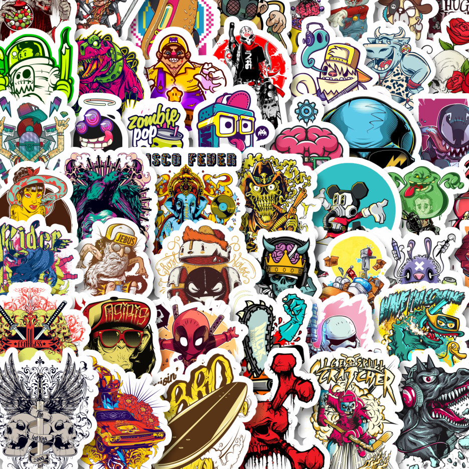 

Stiker Cutting Pack Stiker Grafiti Retro Art Character 2 Isi 100Pcs Series Aesthetic Lucu Keren Untuk Koper Bahan Vynil