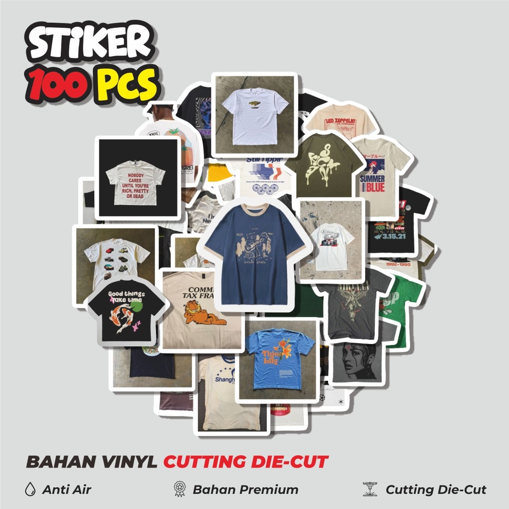 

Terbaru! 50 pcs Stiker T-Shirt V9 Dekorasi Lucu Kreatif untuk Notebook, Skateboard, HP