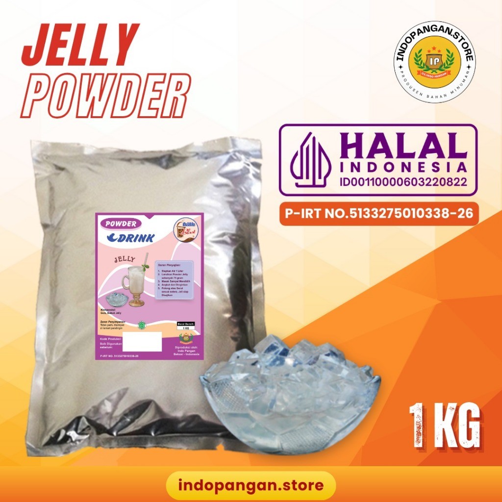

Jelly Powder 1 Kg / Jelly Topping 1 Kg / Jelly Plain 1 Kg / Jelly Konyaku 1 Kg