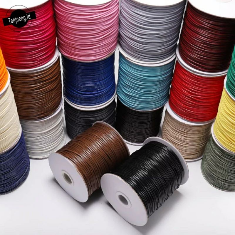 

cod murah (5 meter) Tali Korea 1/1.5/2 mm Tali Kulit Korea Bahan Membuat Gelang