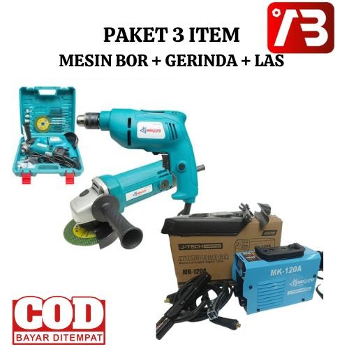 Paket ( 2 ) Item Mikayo Mesin Las+MIKAYO Mesin Bor & Gerinda Set ZX2902