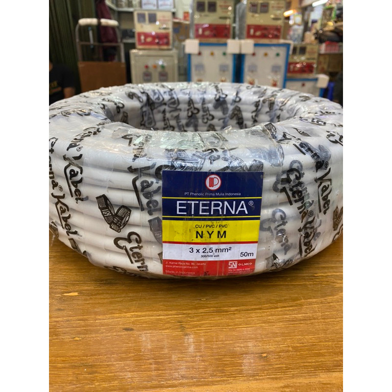 Kabel Listrik ETERNA NYM 3x2.5 3x2,5 Kawat 50 meter SNI LMK
