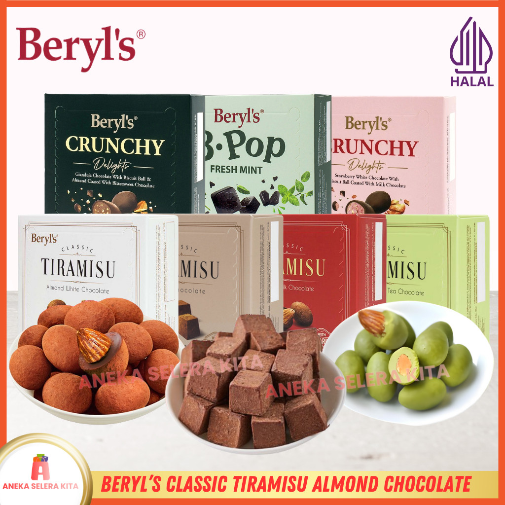 

Beryls Classic Tiramisu Almond Milk Chocolate & Green Tea Chocolate 65gr