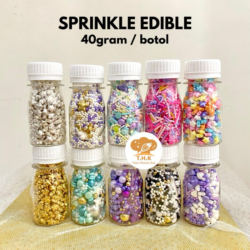 

40gram SPRINKLE BOTOL Hiasan Kue Bisa Dimakan
