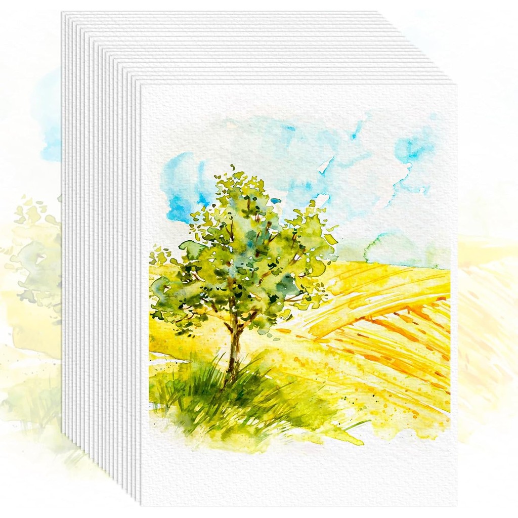 

Watercolor Paper Pad, 19x13 cm Water Color Paper, Artist Painting Drawing Paper Book, Art Supplies for Adults
