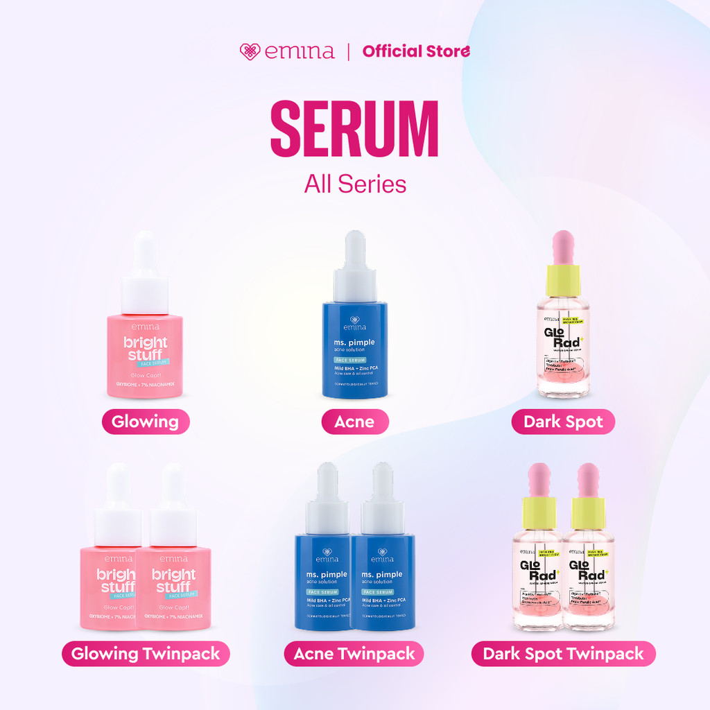 Emina Serum Series - 7% Niacinamide Brightening Mencerahkan Mengurangi Flek Menghaluskan Kulit Merat