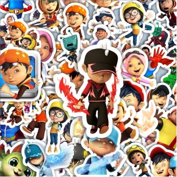 

100PCS Lucu Stiker Kartun Series Boboiboy Karakter Mix Stiker Aesthetic Stiker Anti Air Stikers Berperekat Waterproof sticker decal buat Motor Helm Buku Journal Koper Casing HP Laptop Botol Minum Hadiah anak