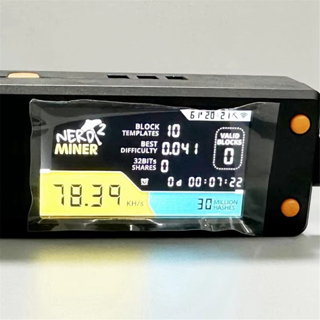 SuperDeals NerdMiner V2 78kh/S Hashrate Bitcoin Nerd Miner BTC Lottery Miner Solo Btc Crypto Miner M