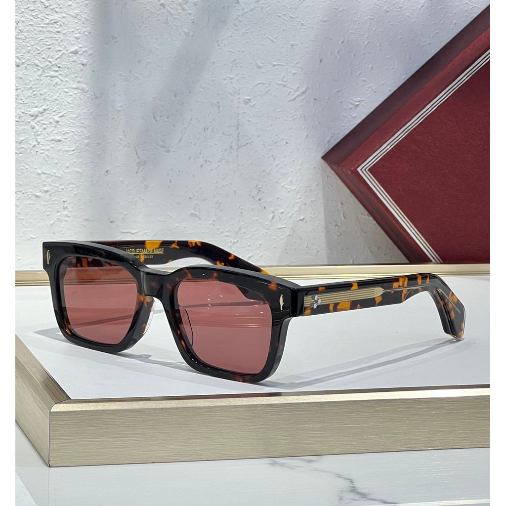 JACQUES MARIE MAGE Fashion Acetate Steampunk Sunglasses Unisex Square Tortoise Glasses Classical Ret