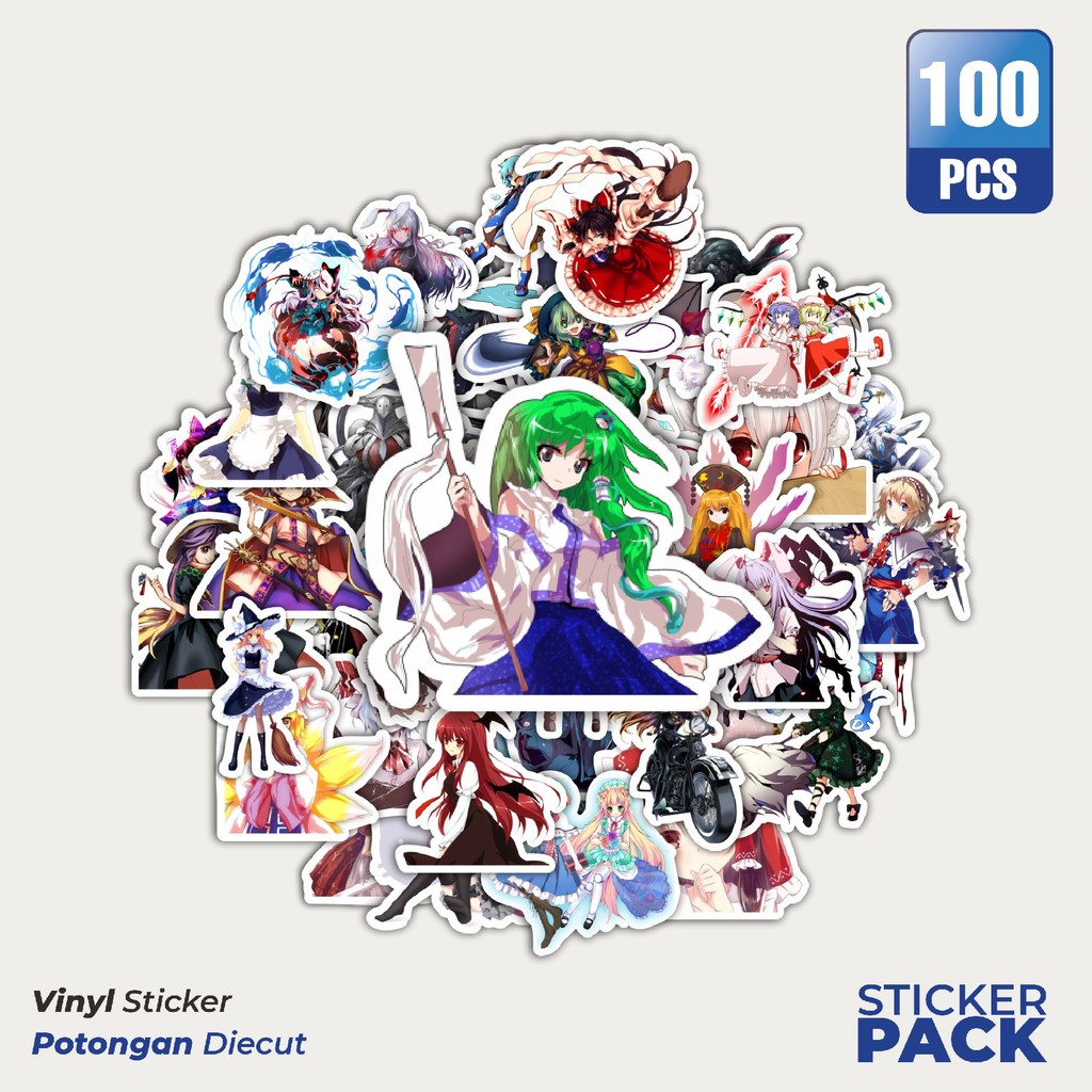 

Super Hemat! 100 PCS Stiker Game Series Touhou Project Karakter Mix 5 Waterproof Aesthetic- Untuk Laptop, Motor, dan Helm - Paper Stationery Pack