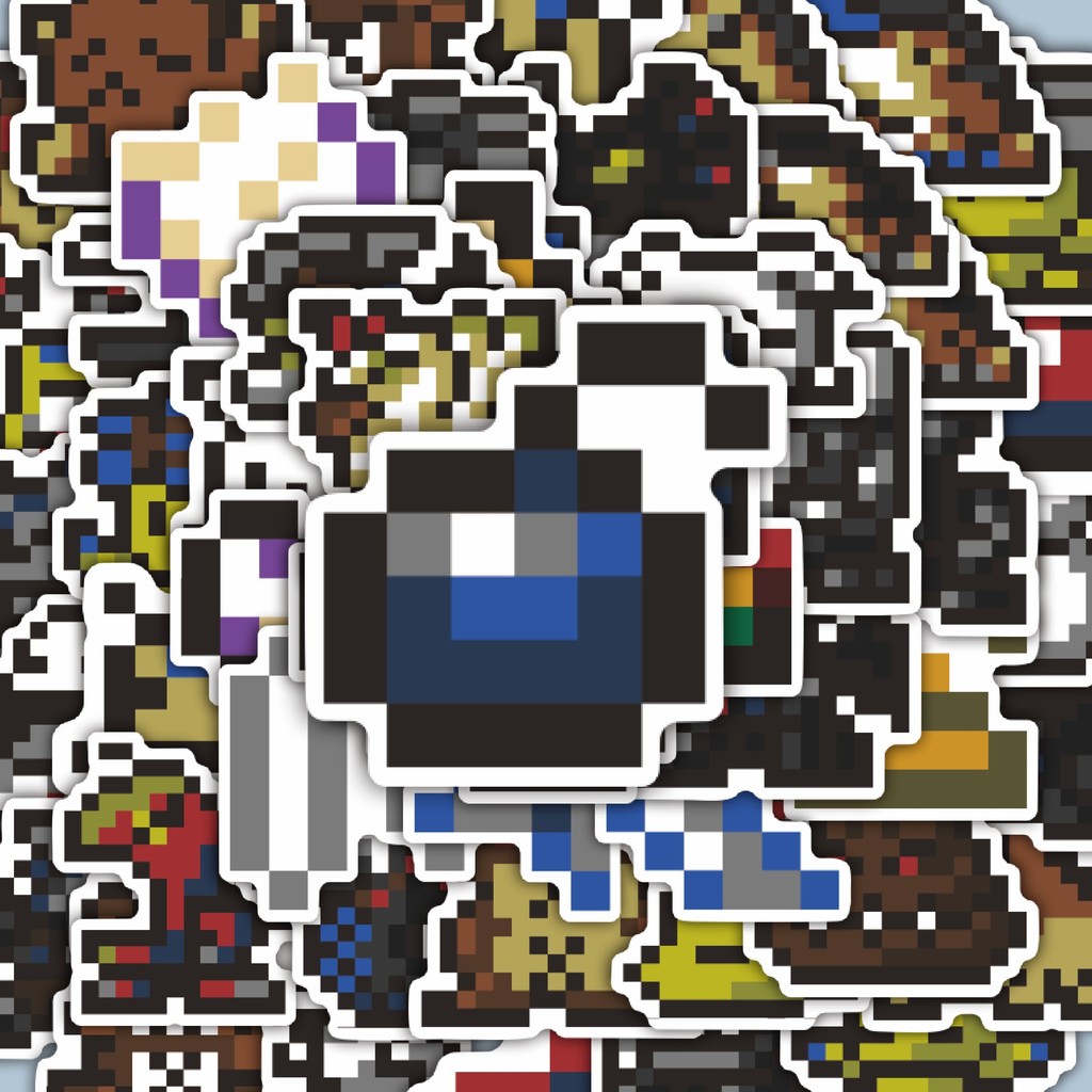 

100PCS Lucu Stiker Pixel Digimon V63 Stiker Aesthetic Stiker Anti Air Stikers Berperekat Waterproof sticker decal buat Motor Helm Buku Journal Koper Casing HP Laptop Botol Minum Hadiah anak