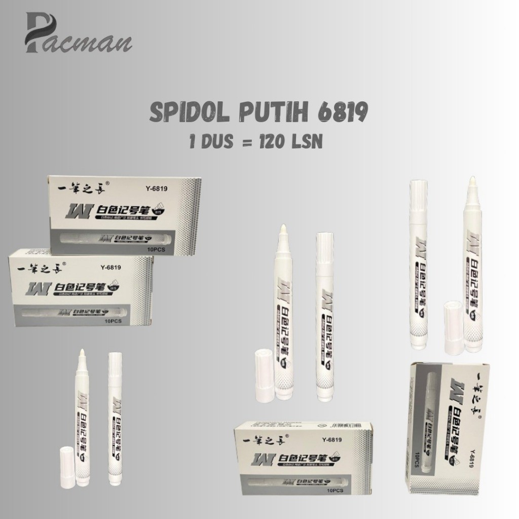 

[Isi 10 Pcs] Spidol Permanen 6819 - Putih / White