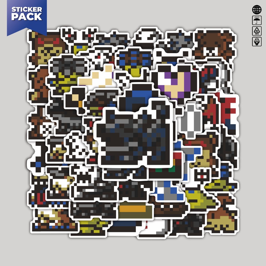 

[100PCS]Stiker Pack Stiker Pixel Digimon V63 Aesthetic Vinyl Anti Air Dekorasi Sticker Laptop Buku Journal Koper Helm Casing HP Gitar Helm Skateboard