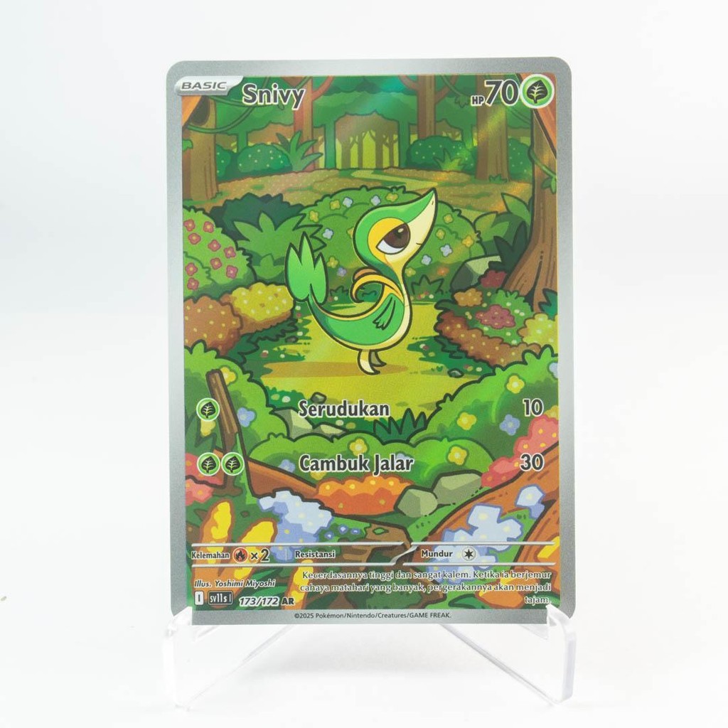 Snivy AR 173/172 SV11s Hitam & Putih Kartu Pokemon TCG Original Indonesia