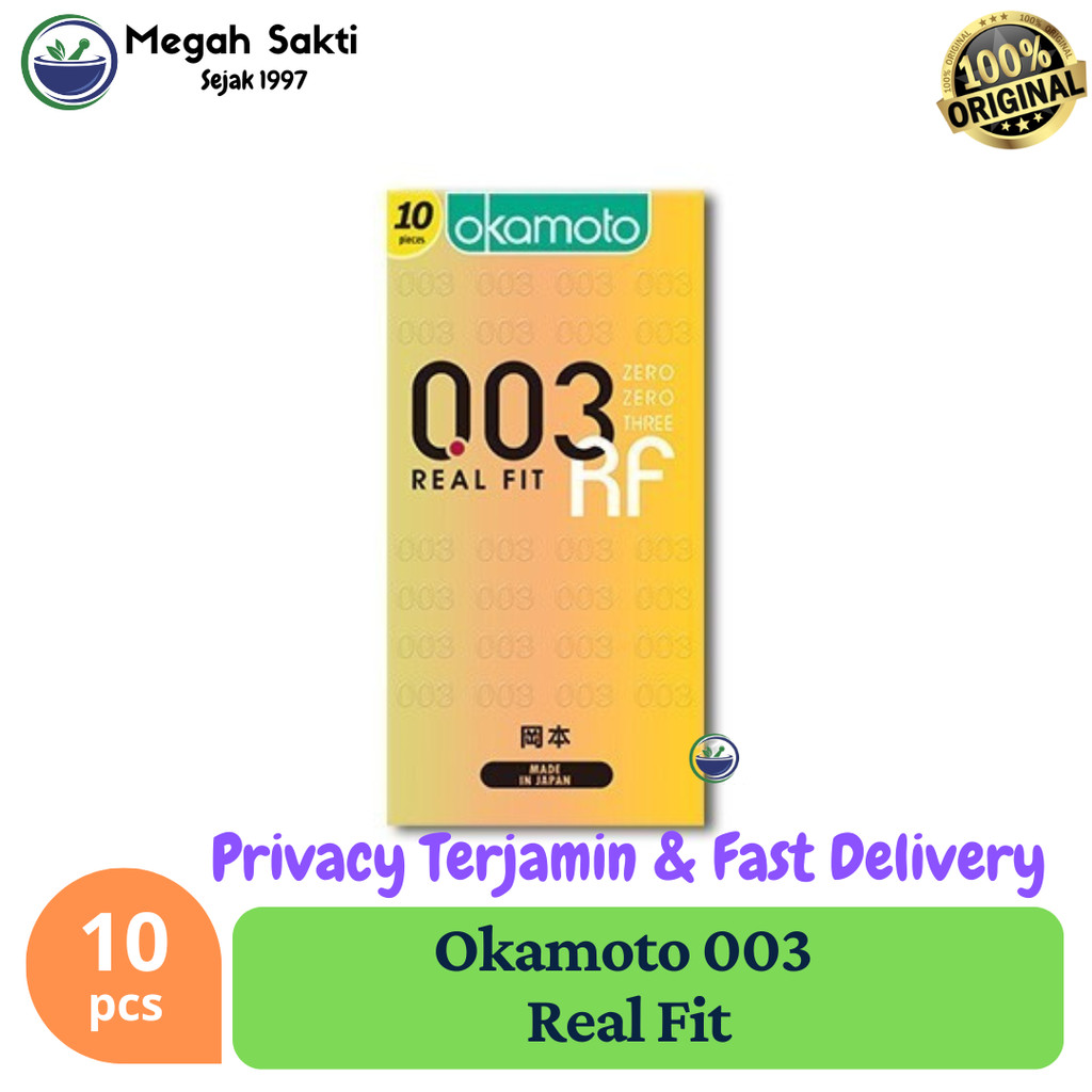 Megah Sakti - Kondom Okamoto 003 Real Fit 10 Pcs