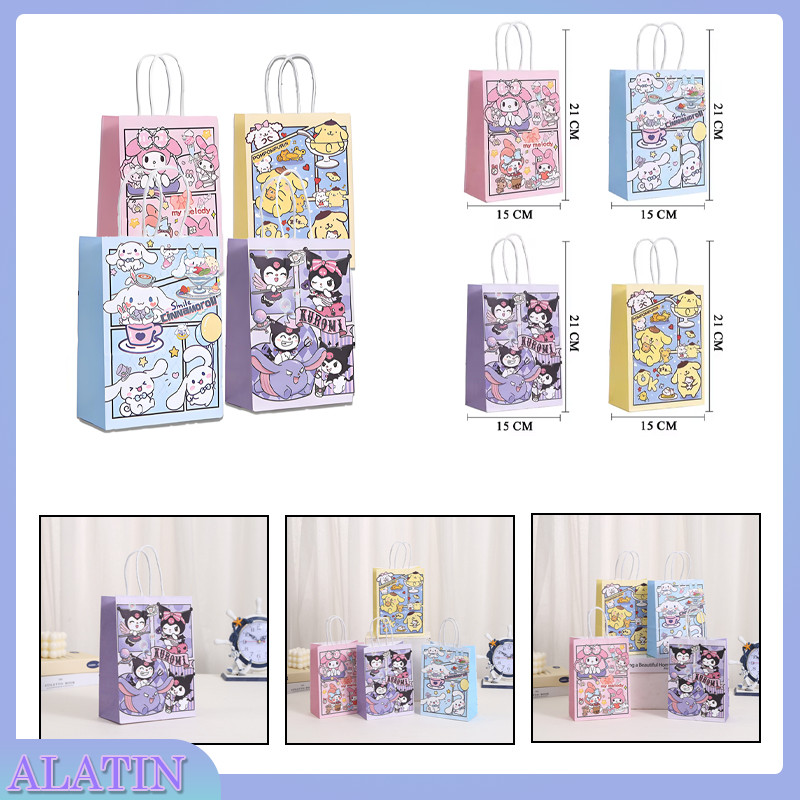 

Paperbag Hadiah Sanrio Cinamoroll Kuromi Melody / Paper Bag Kantong Kertas Happy Birthday Animasi Goodie Bag / Paper Bag