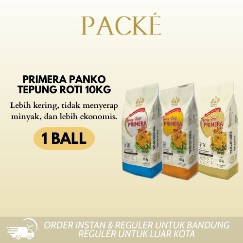 

Primera Panko Tepung Roti / Bread Crumbs Mix / White / Orange Kemasan 10KG / BALL