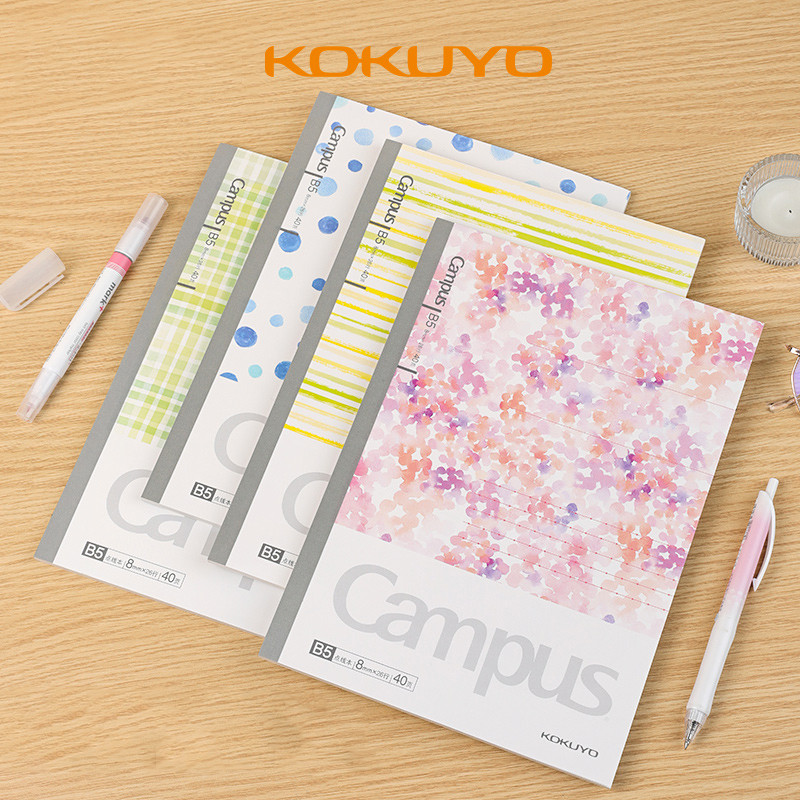 

4pcs New KOKUYO Campus Notebook Pastel Cookie Series Dotted-Line and Line Inner Pages A5 B5 Notepads Stationery for Students
