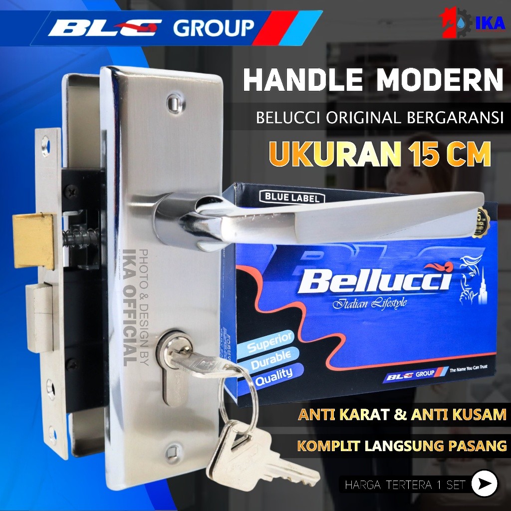 Kunci Pintu kecil Silinder Bellucci Vientine l Gagang Rumah l Handle Full Set I Kunci pintu kamar 1 