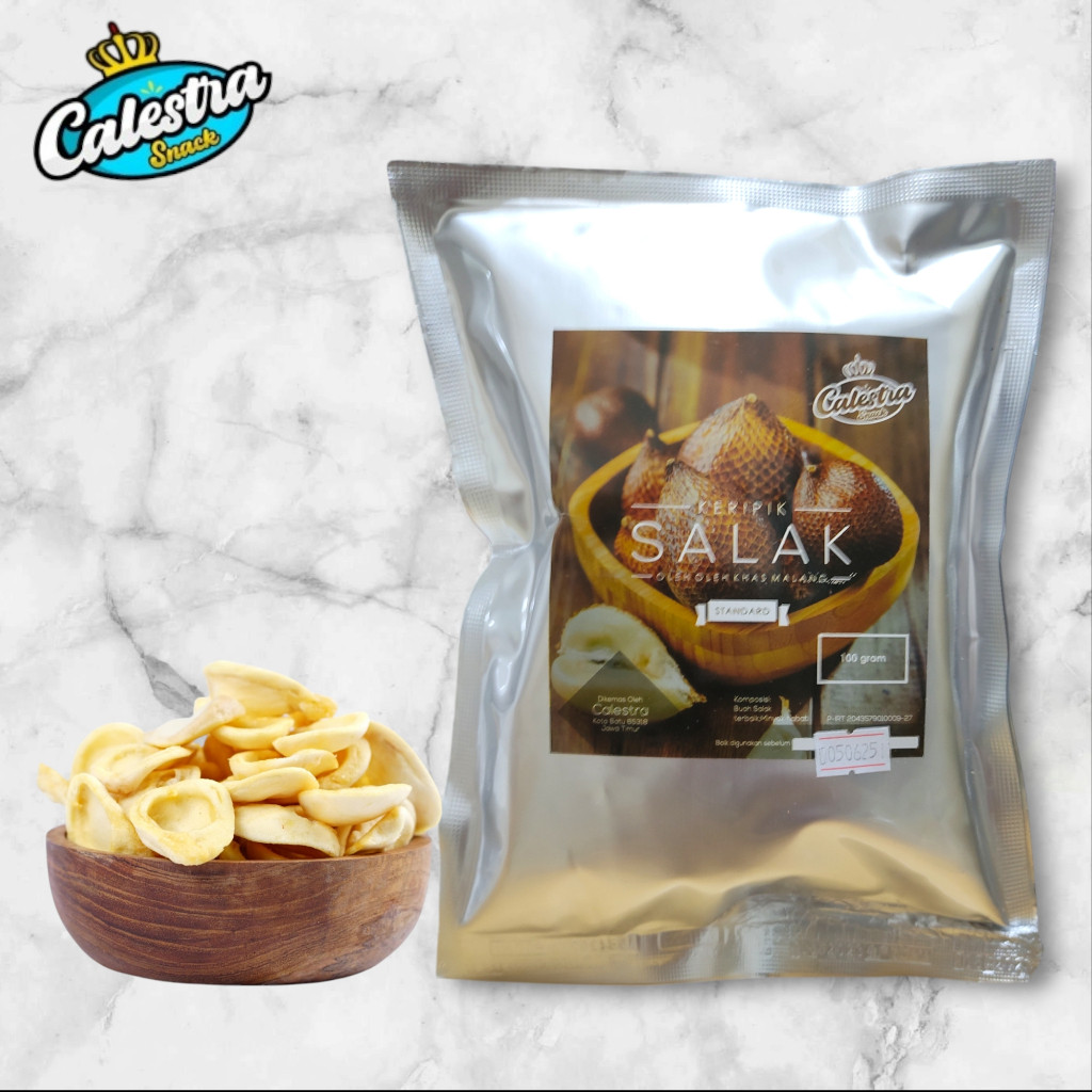 

Keripik Salak Standar Calestra Snack 100GR - Rasa Unik dan Kriuk yang Bikin Ketagihan